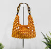 Orange Sequin Shoulder Bag