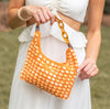 Orange Sequin Shoulder Bag