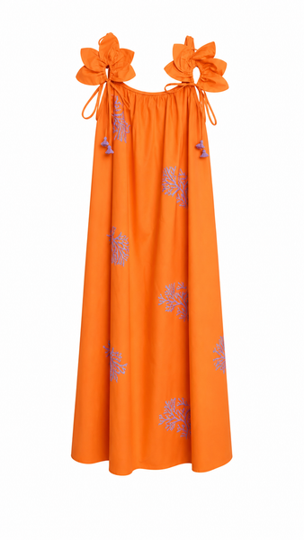 Coral Crush Tank Dress Orange