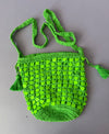 Green Sequin Drawstring Sling Bag